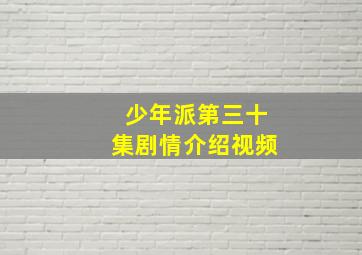 少年派第三十集剧情介绍视频