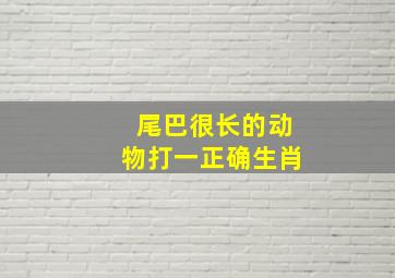 尾巴很长的动物打一正确生肖