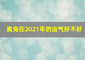 属兔在2021年的运气好不好