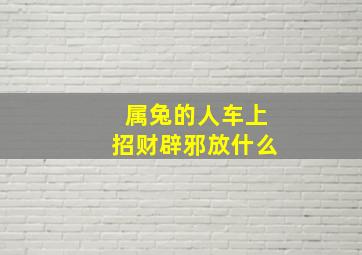 属兔的人车上招财辟邪放什么