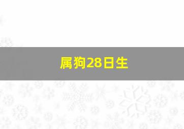 属狗28日生