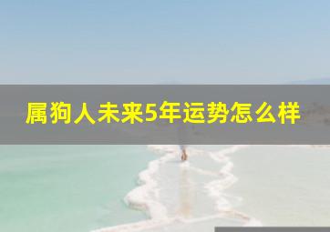 属狗人未来5年运势怎么样