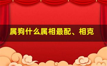 属狗什么属相最配、相克