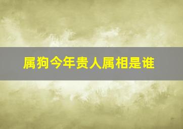 属狗今年贵人属相是谁