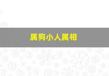 属狗小人属相