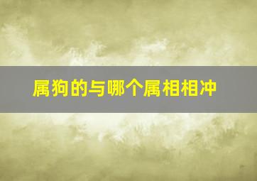 属狗的与哪个属相相冲