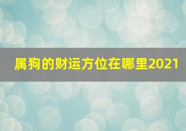 属狗的财运方位在哪里2021