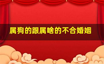 属狗的跟属啥的不合婚姻