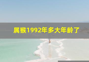 属猴1992年多大年龄了