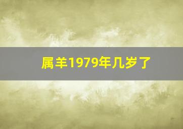 属羊1979年几岁了