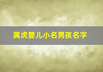 属虎婴儿小名男孩名字