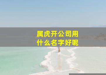 属虎开公司用什么名字好呢