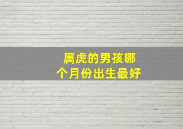 属虎的男孩哪个月份出生最好