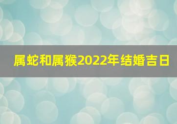 属蛇和属猴2022年结婚吉日