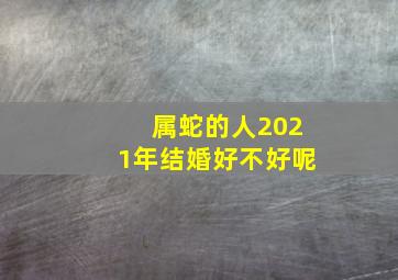 属蛇的人2021年结婚好不好呢