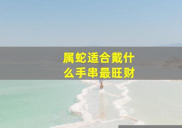 属蛇适合戴什么手串最旺财