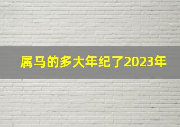 属马的多大年纪了2023年