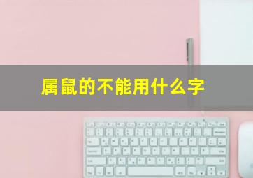 属鼠的不能用什么字