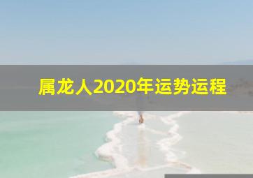 属龙人2020年运势运程