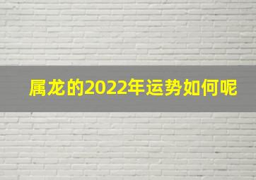 属龙的2022年运势如何呢