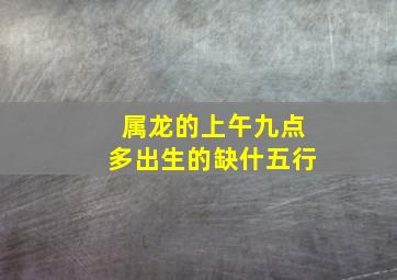 属龙的上午九点多出生的缺什五行