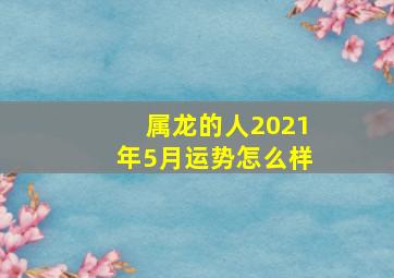 属龙的人2021年5月运势怎么样