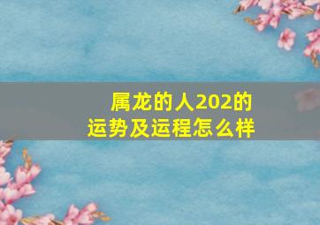 属龙的人202的运势及运程怎么样