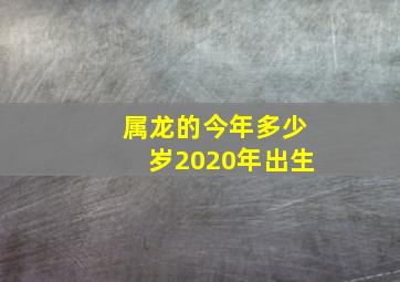 属龙的今年多少岁2020年出生