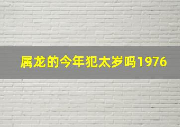 属龙的今年犯太岁吗1976