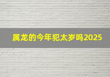 属龙的今年犯太岁吗2025