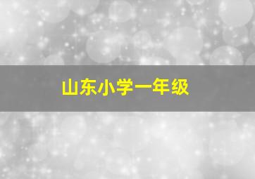 山东小学一年级