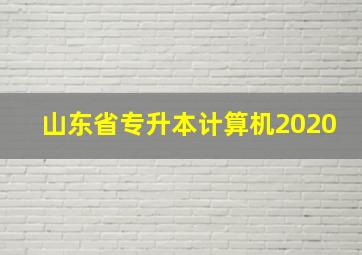 山东省专升本计算机2020