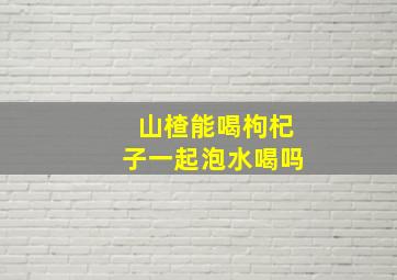 山楂能喝枸杞子一起泡水喝吗