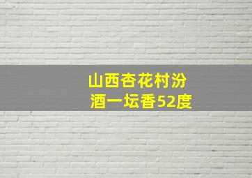 山西杏花村汾酒一坛香52度