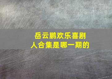 岳云鹏欢乐喜剧人合集是哪一期的