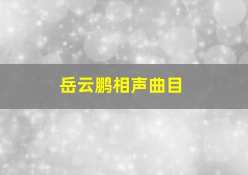 岳云鹏相声曲目