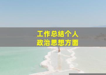 工作总结个人政治思想方面