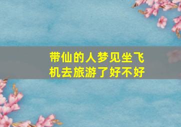 带仙的人梦见坐飞机去旅游了好不好