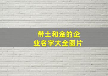 带土和金的企业名字大全图片