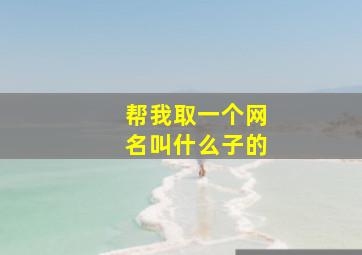 帮我取一个网名叫什么子的