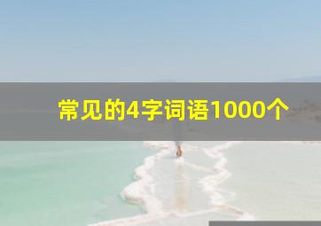 常见的4字词语1000个