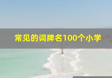 常见的词牌名100个小学