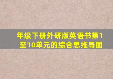 年级下册外研版英语书第1至10单元的综合思维导图