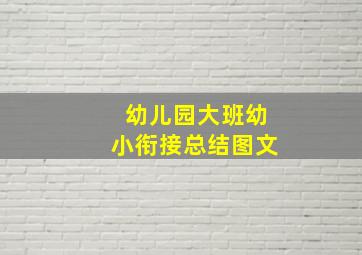 幼儿园大班幼小衔接总结图文