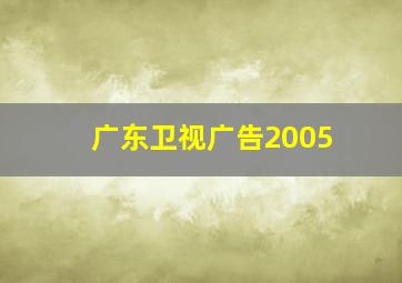 广东卫视广告2005