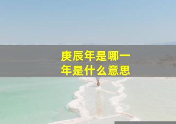 庚辰年是哪一年是什么意思