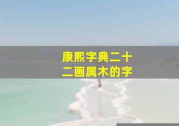 康熙字典二十二画属木的字