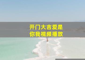 开门大吉爱是你我视频播放