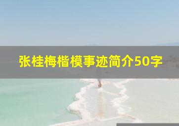 张桂梅楷模事迹简介50字