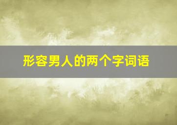 形容男人的两个字词语